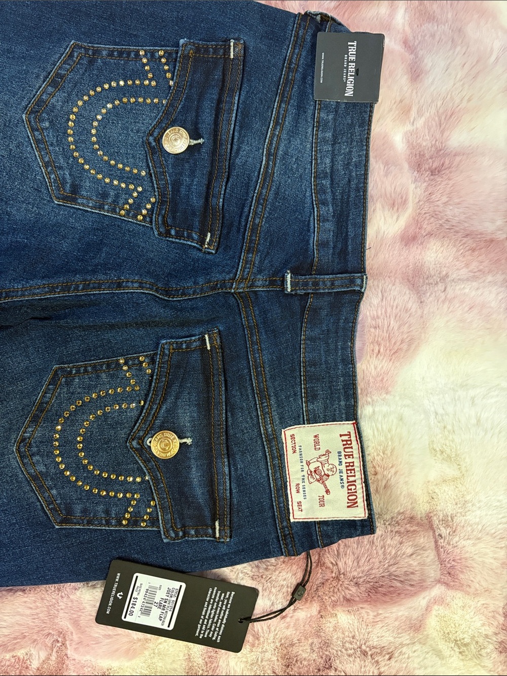 NWT True Religion Bling Women's Dark Wash Flare Jeans size 27